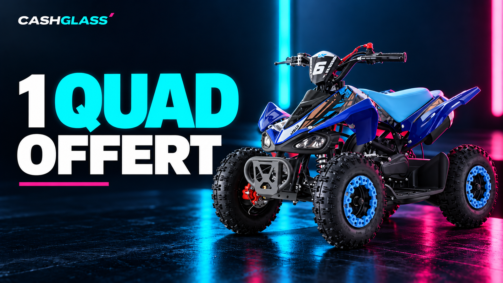 Mini-quad bleu offert