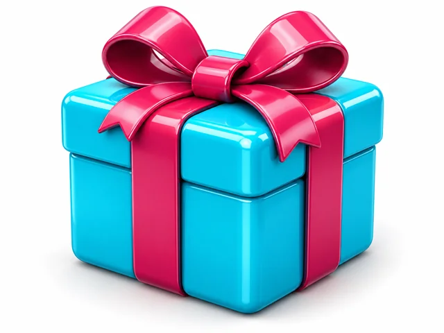 Cadeau glossy CashGlass cyan et framboise