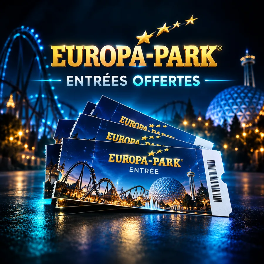 Quatre entrées Europa-Park offertes dans le cadre d’une offre CashGlass