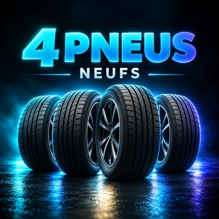 Quatre pneus neufs montés et équilibrés